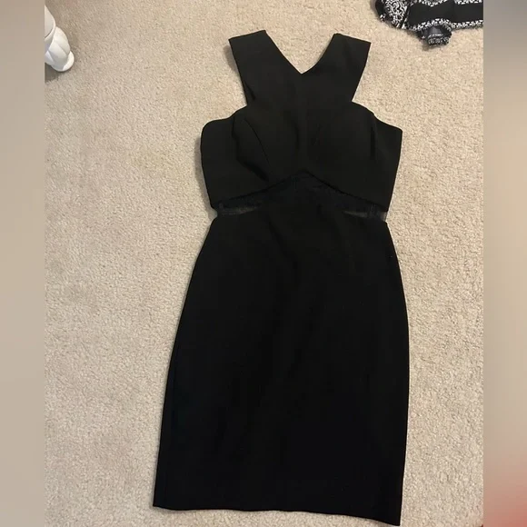 promgirl black dress Open-Back La Femme Long Black Prom Dress main image 0